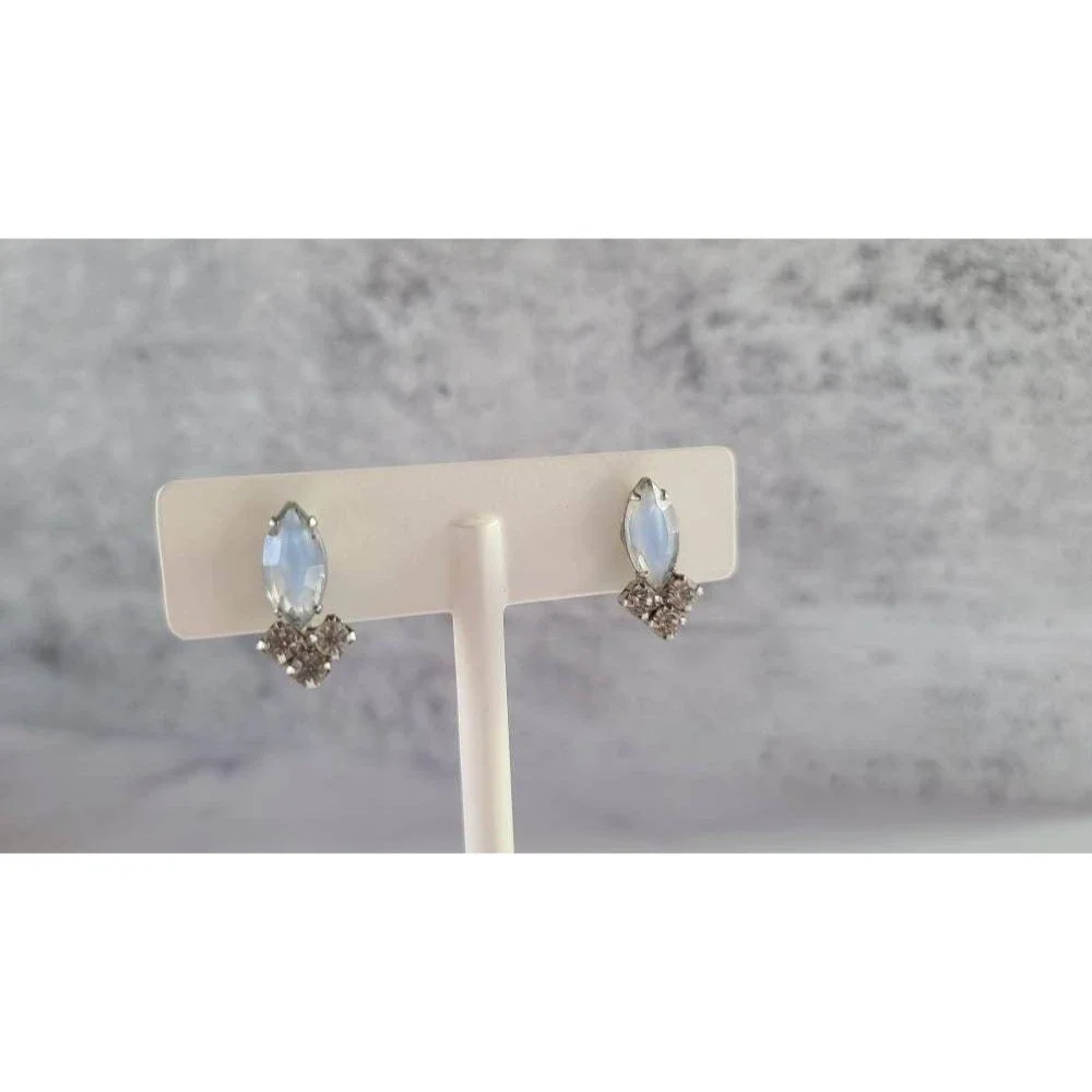 Vintage Rhinestone Screwback Earrings